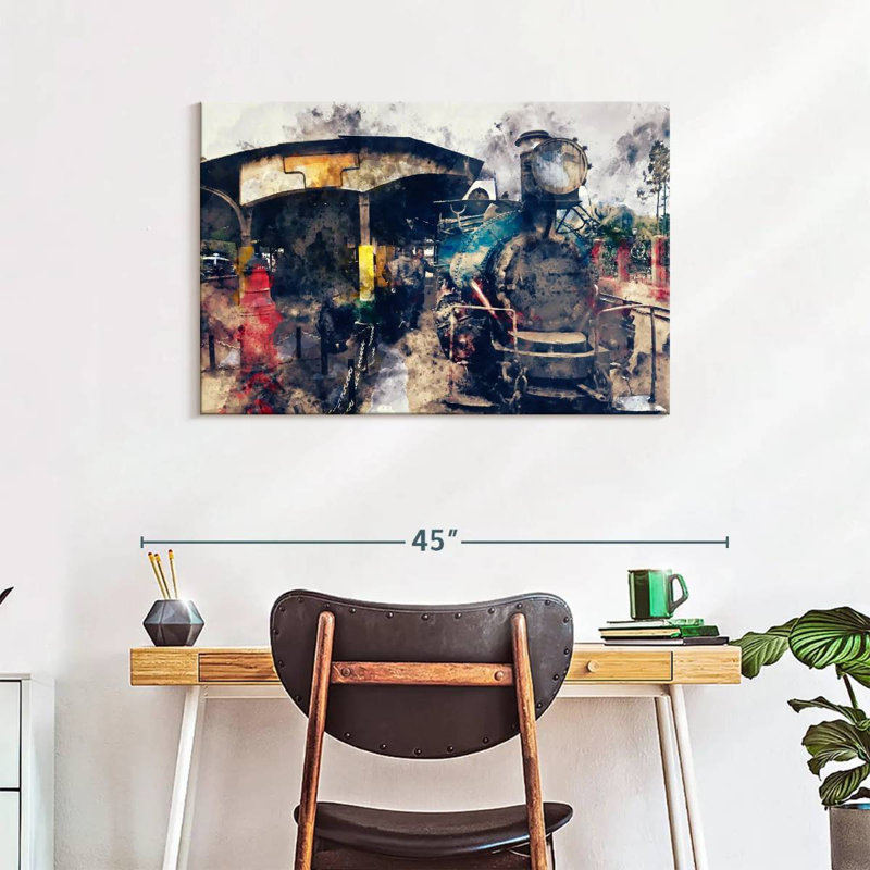 Mehar Steam Train, 24" H x 36" W