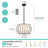 4 - Light Dimmable Drum Lantern Chandelier-227142149