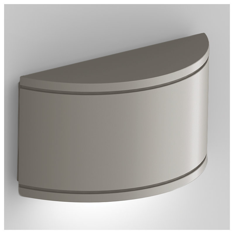 Tube LED Outdoor Flush Mount, Brushed Aluminum