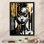Golden Fluidité de la féminité IV - Art mural abstrait femme
