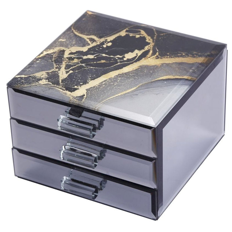 Crystal Jewelry Box + Drawers