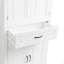 Armoire de rangement pour salle de bain avec portes et tiroir, plusieurs espaces de rangement, tablette réglable-1174565745