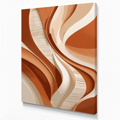 Abstract Landscape 13 Beige Canvas Wall Art