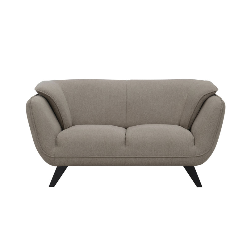Causeuse en lin brun, Brown Linen