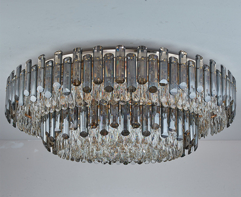 Algut 7 - Light Crystal LED Chandelier, 28cm H x 60cm W x 60cm D, Chrome