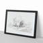 Sketch of Two Goats by Jean Bernard - Picture Frame Drawing Print-55619156-55619155