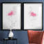 Flamingo Splash I - Encadré sous verre acrylique, ensemble de 2, grande décoration murale pour salon-1521065059-1521271111-1521271108