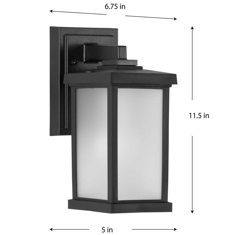 Lanterne murale d'extérieur Kacie-Mai, H 11,5 po x l 6,75 po x P 5 po