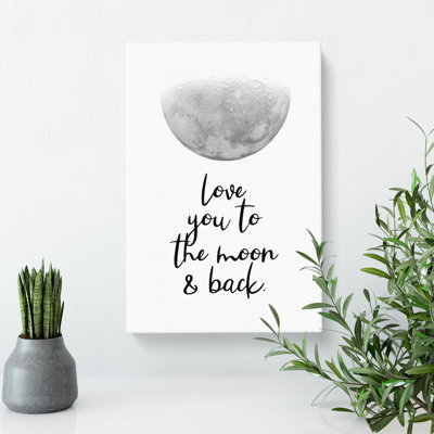 Love You To The Moon And Back - Wrapped Canvas Print