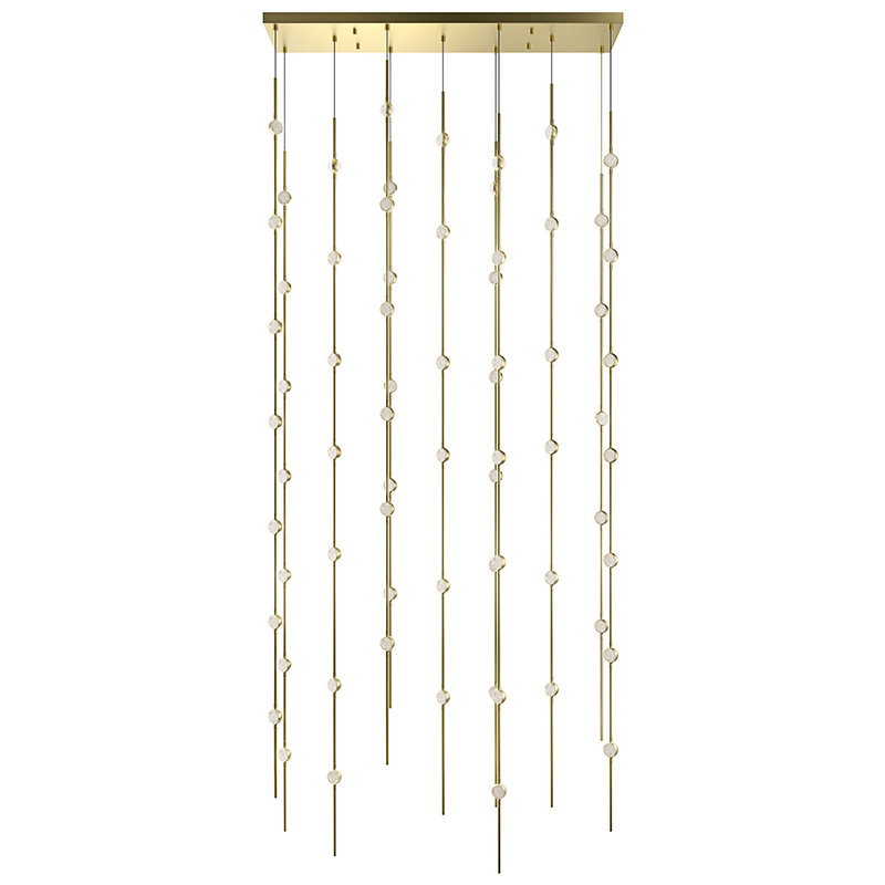 Constellation 69 - Light LED Pendant, 100 V, 3000K, Satin Brass/Clear
