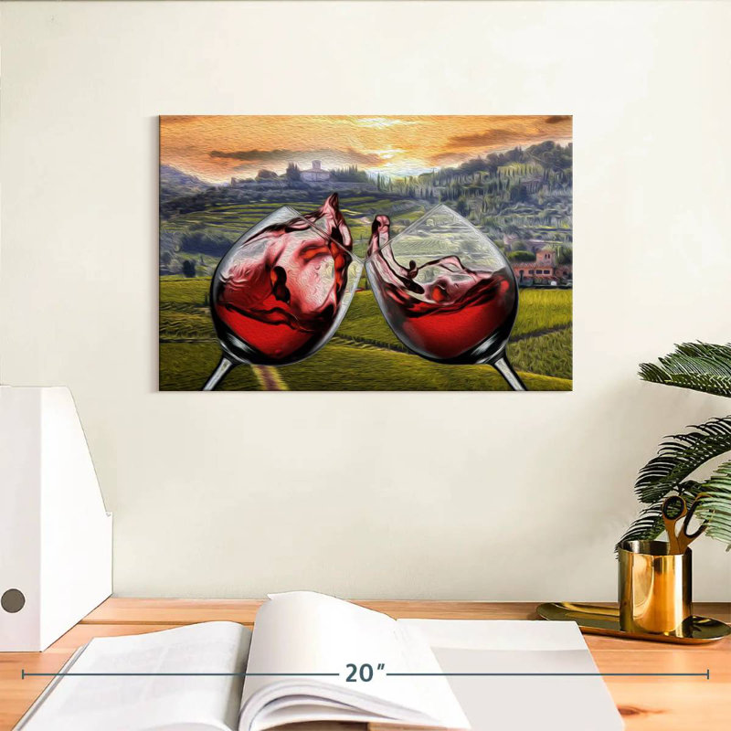 Yarlin Red Wine, 8" H x 12" W