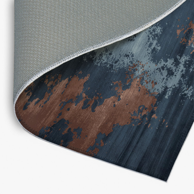 Watercolor Gray Indoor and Outdoor Area Rug, Rectangle 8' x 10'