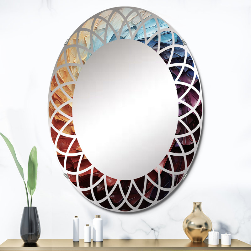 Winsteadvale - Miroir mural moderne ovale, 36 po x 24 po