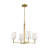 Thomas O'Brien Coughlin 4 Light Dining Room Chandelier With White Linen Shade-171525164-171525162