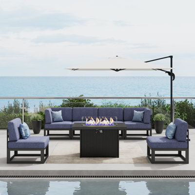 Ezzo 6 - Person Patio Conversation Set with Cushions