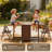 Folding Dining Table and Chairs Set of 8 - 59" Fully Assembled Drop Leaf Table 4-6 Seater with Storage and Lockable Wheels-2040843194