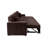 Contemporary Style Convertible Sectional Cup Holder USB And USB-C Port Storage Chaise Matching Pillows Pull Out Extension Chocolate Finish Primary Living Room-1344868684