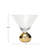 Martini Glass With Gold Electroplated Ball Stem