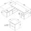 Ensemble de bureau rectangulaire 4 pièces Jamestown-289152112-290717797