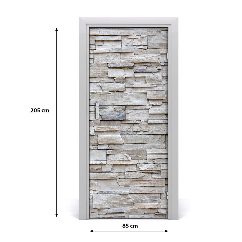 Stone Wall Door Decal