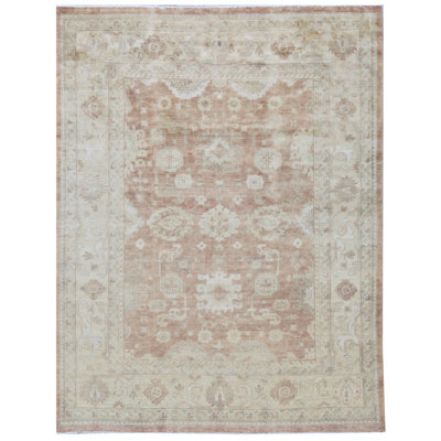 Tapis rouille et doré de haute qualité noué à la main
