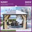 Pavillon de jardin en aluminium avec rideaux-88409146
