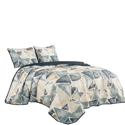 Irta Luxury 3 Piece Abstract Bedspread Set