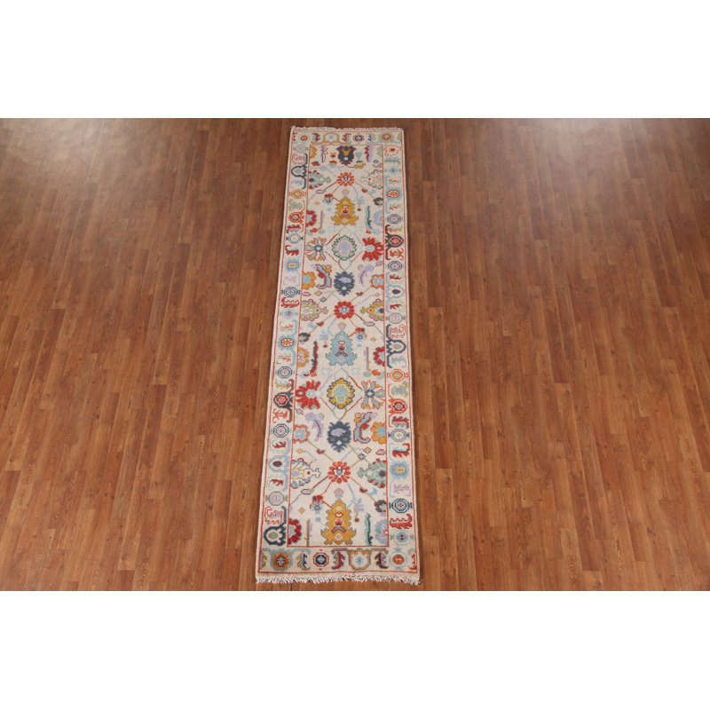 Tapis de couloir indien All-Over Oushak 3 x 10