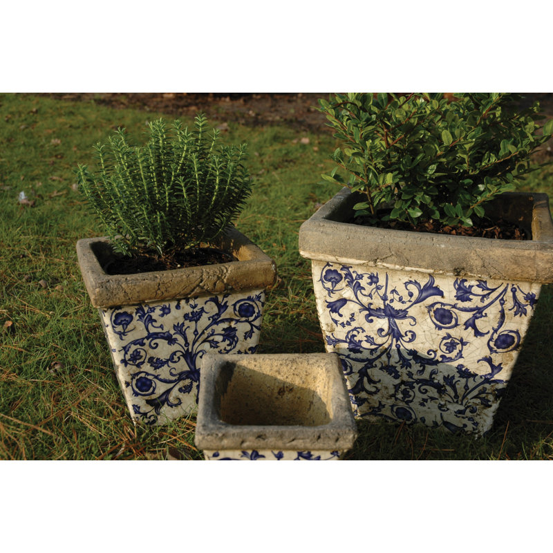 Aged Ceramic Flower Pot