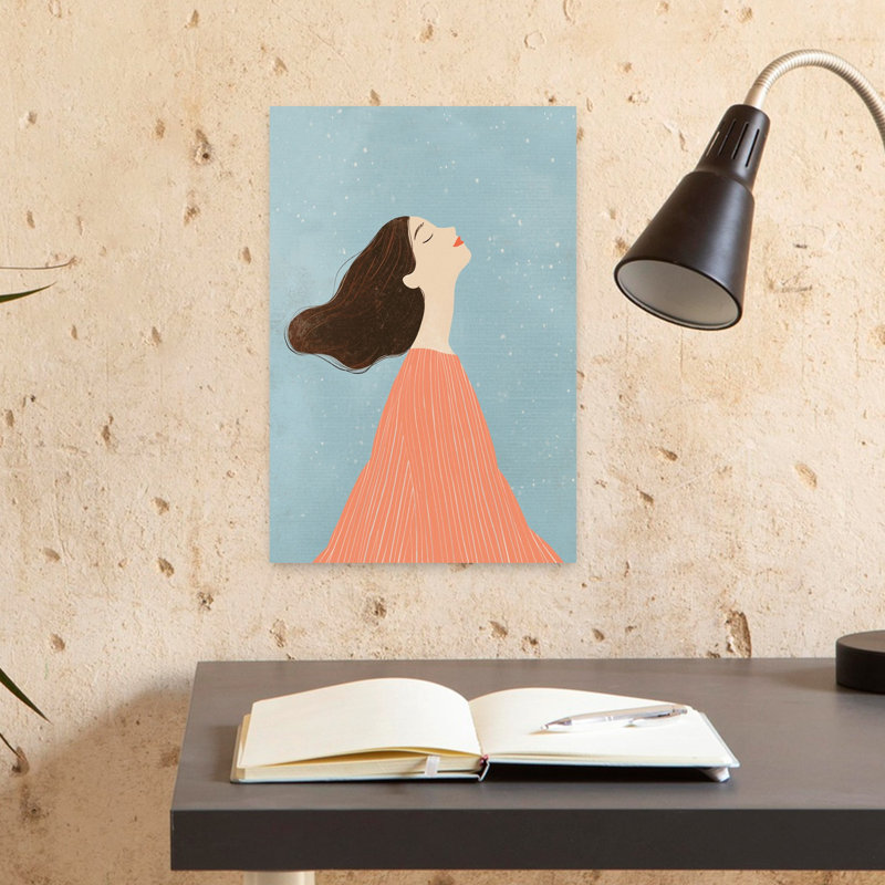 Peaceful Dreamer, paysage moderne abstrait, art mural, H 18 po x l 12 po