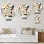 Pastel Art déco III - Art mural rond abstrait géométrique sur métal-560190315