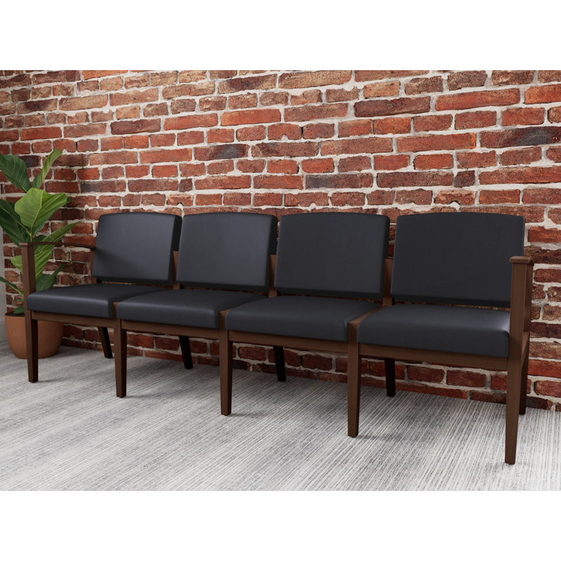 Siège tandem 4 places Amherst, Noyer Riftwood, Noir Patriot Plus