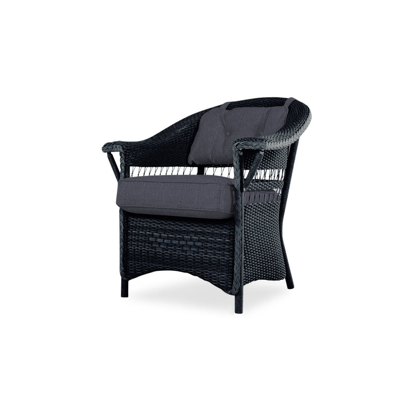 Nantucket Outdoor Dining Armchair, Decorline Navy, Ebony