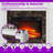 Electric Fireplace Mantel Heater With Realistic Stacked Stone Surround Timer And Remote Control-155457089