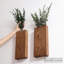 Ensemble de 2 pots à fleurs en bois, pochettes murales en bois pour la verdure et les fleurs séchées, vase suspendu d'intérieur, décoration murale maison de campagne moderne (noyer)