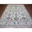 Tapis gris en laine noué à la main de conception géométrique 8 pi x 9 pi 8 po 7D41265BB0FB41428D0C875AE9C31CB3