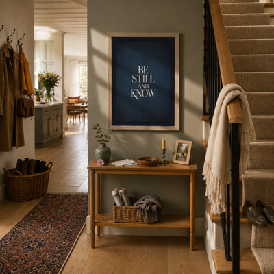 Be Still and Know Typography - Framed Print
