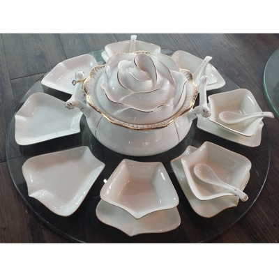 Ensemble de soupière 26 pièces Skeen Rose