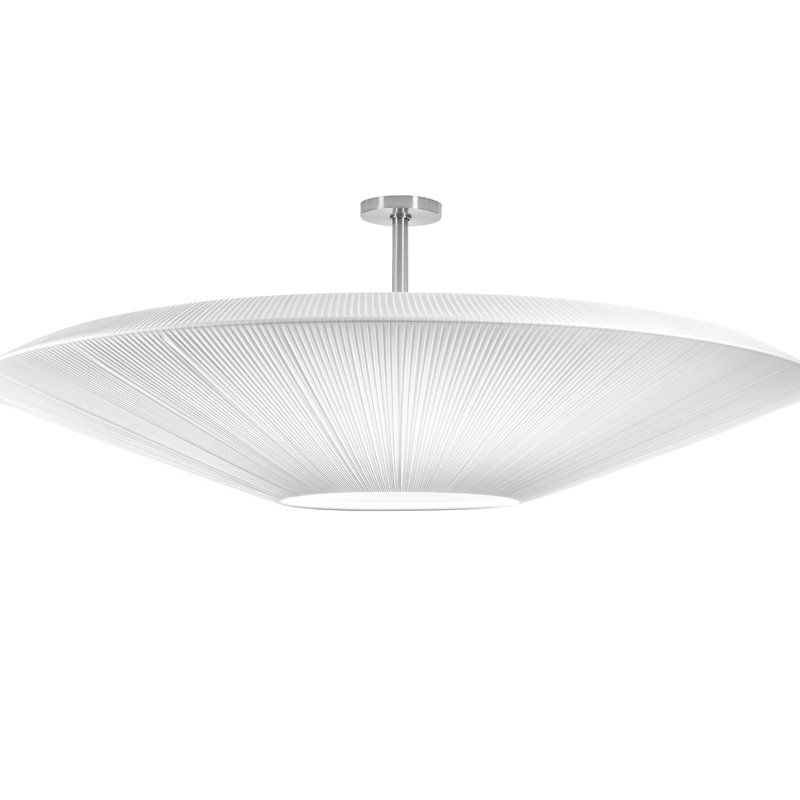 Siam 8-Light 78.7" Flush Mount, White, 28.35" H x 78.74" W x 78.74" D, 8