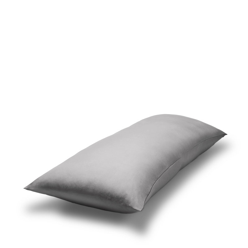 Microfiber Body Pillowcase - Zipper Closure, Light Gray