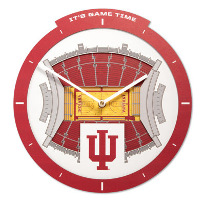  NCAA Indiana Hoosiers Stadiumview 3D Wall Clock