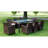 Patio Dining Set Patio Table and Rattan Chair Outdoor Furniture Set-2122209604