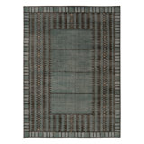 Distressed Homage Hand Knotted Wool Geometric Area Rug