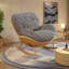 Chaise berçante moderne rembourrée