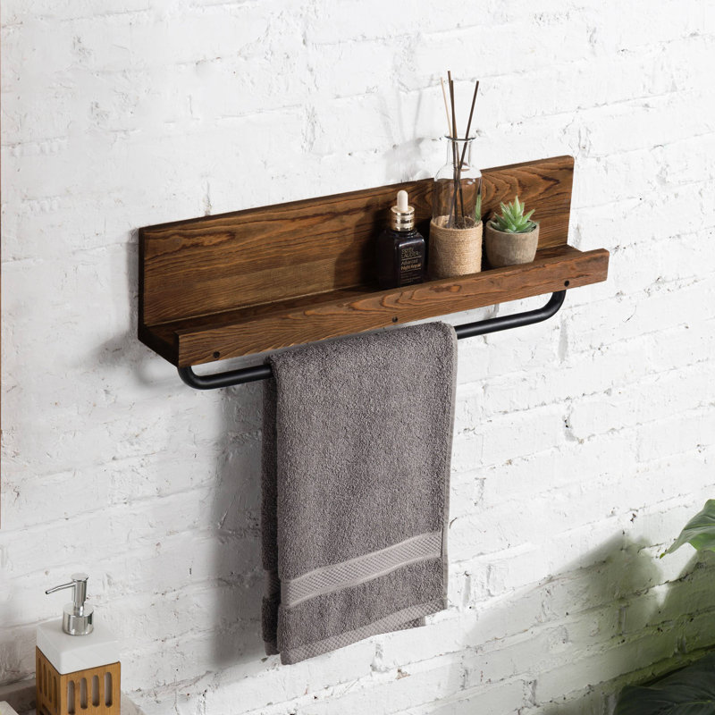 Wood 1 Wall Towel Rack