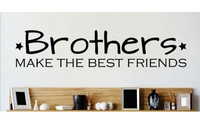 Brothers Make the Best Friends Wall Decal -  Design With Vinyl, 2015 BS 78 Black