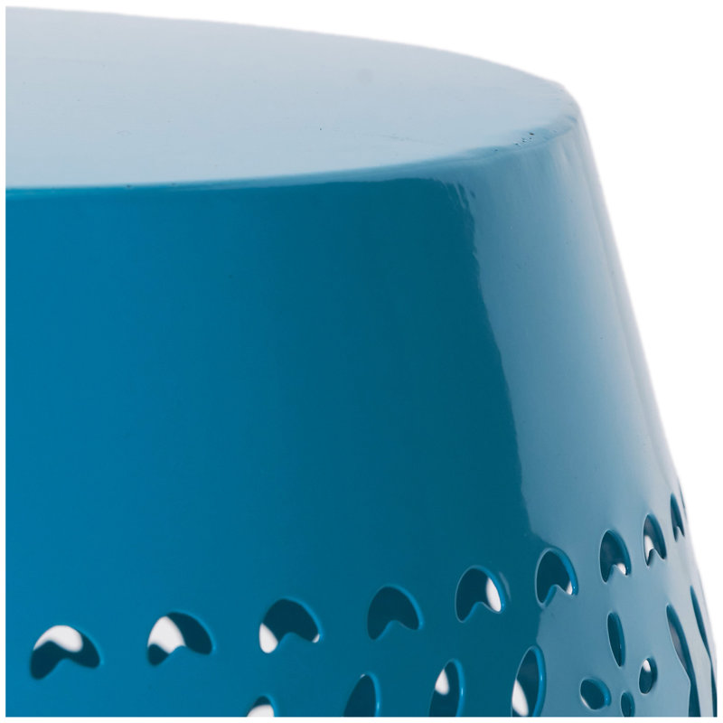 Outdoor Metal Patio Side Table,End Table, Blue
