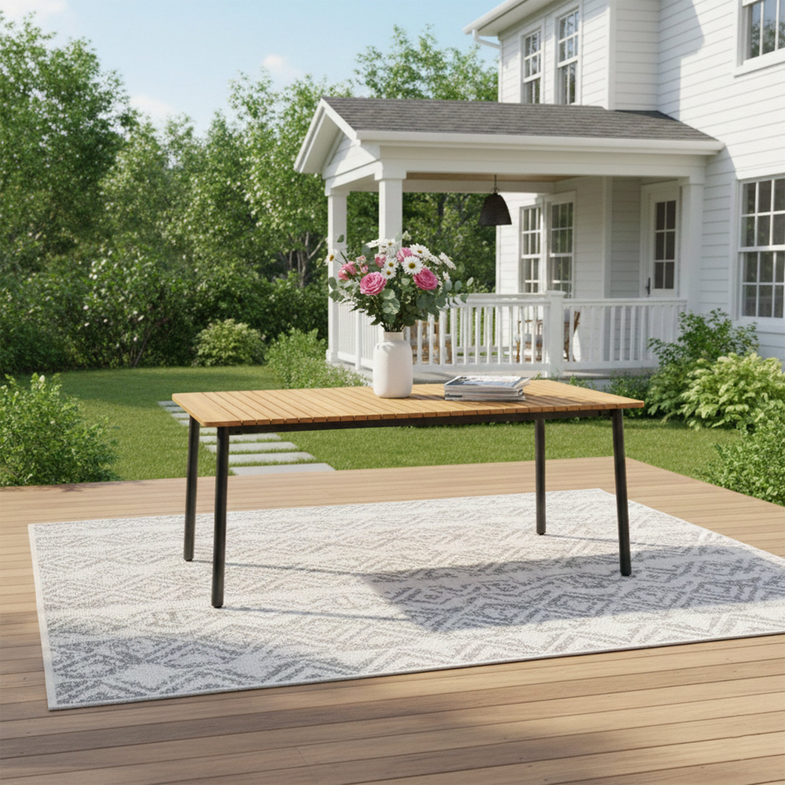 Parkview 71" Teak Patio Dining Table