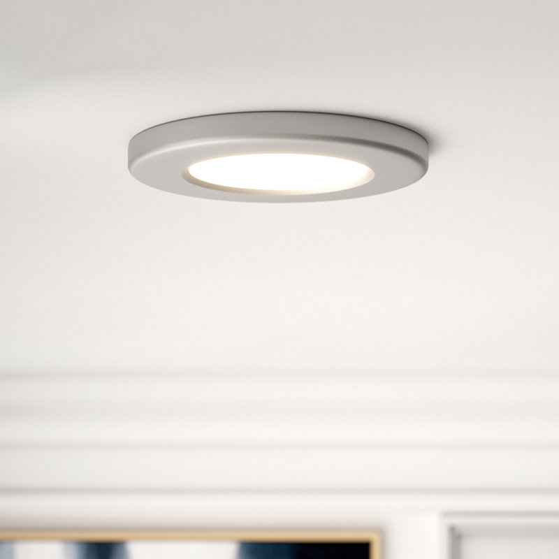 LED Flush Mount, Brushed Nickel