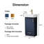 Ensemble de meuble-lavabo simple moderne 18 po bleu